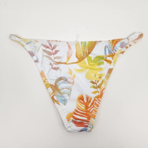 L*Space Jay Bikini Bottom Bitsy Cut In White Floral Size Large - Picture 2 of 3